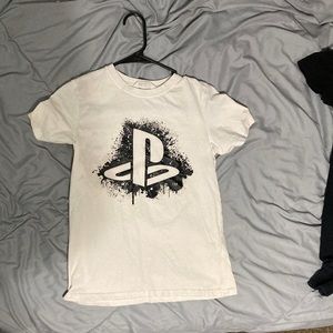 White PlayStation t shirt